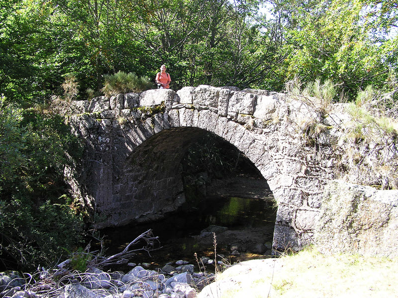 Old footbridge over the Alignon between Troubat and l'Aubaret. (299k)