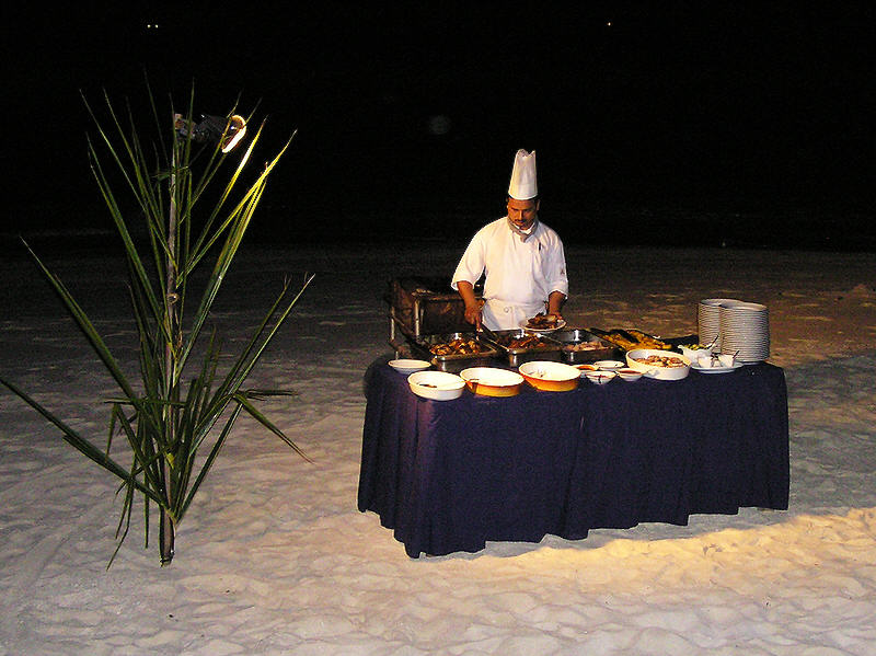 The barbecue was also set up on the beach.  (91k)