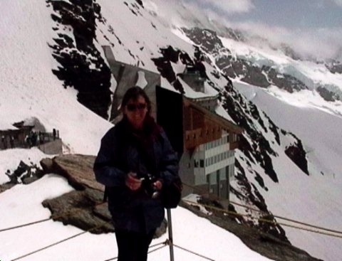 The Jungfraujoch terminus: A railway station, two restaurants, a museum, and an
            ice sculpture gallery; all inside the rock and permafrost at about 3500m.