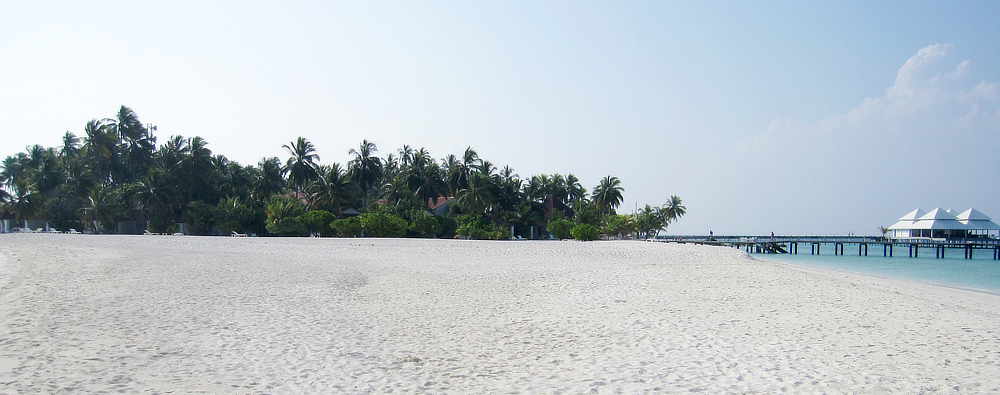 On the sandbar area.  Rooms 1 to 10 are hidden in the trees - plenty of sand here.