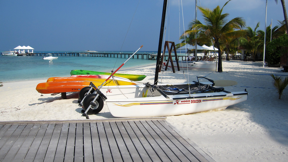 At Sunset - the main jetty from the watersports area.