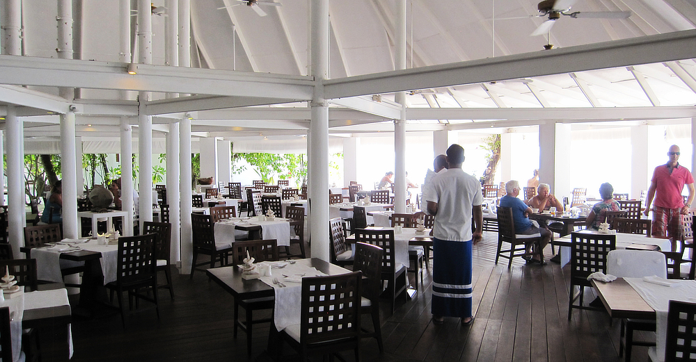 The main restaurant starts to fill up in anticipation of a delicious meal..