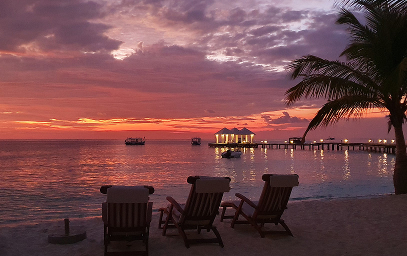 Ideal time to sit with a pre-dinner cocktail and admire the view.