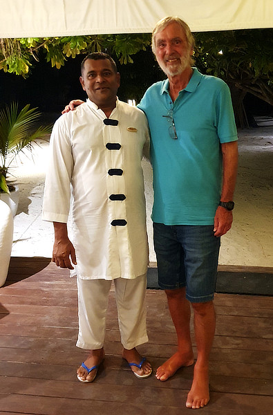 The Head waiter, Wazeem, has been at Thudufushi for many years.